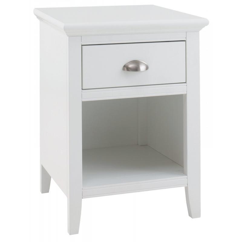 Washington White 1 Drawer Bedside
